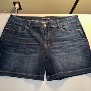 Maurices Dark Blue Jean Shorts